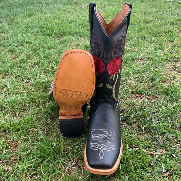 Women’s Cowgirl Cowboy Rodeo Western Boots Black - Picture 2 of 5